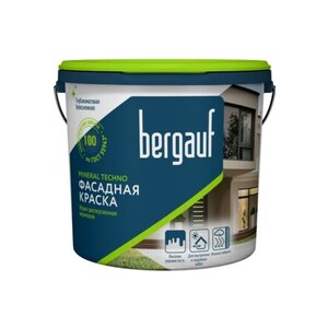 Краска фасадная акрилатная "Bergauf Mineral Techno U" база А 18л/26,3кг