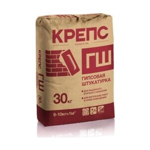 Штукатурка гипсовая для машинного и ручного нанесения КРЕПС ГШ , 30кг