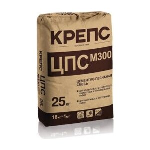 Песчано-цементная смесь КРЕПС ЦПС М300, 25 кг