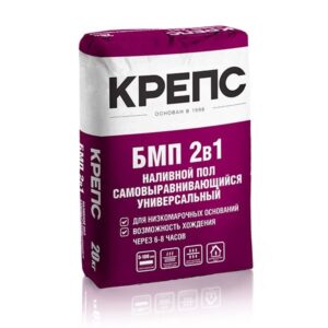 Ровнитель самовыравнивающийся для пола КРЕПС БМП, слой 5-100мм, 20кг