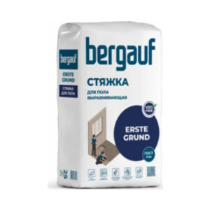 Стяжка д/пола с армир. волокнами "Bergauf ERSTE GRUND" 20-80мм 25кг
