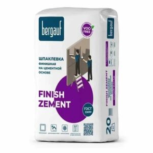 Шпаклевка финишная на цементной основе "Bergauf Finish Zement" белая, 20кг