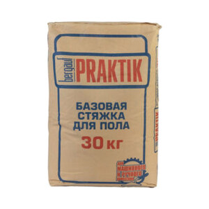 Стяжка базовая для первоначального выравнивания пола Bergauf Praktik М200 (6-60 мм) 30кг